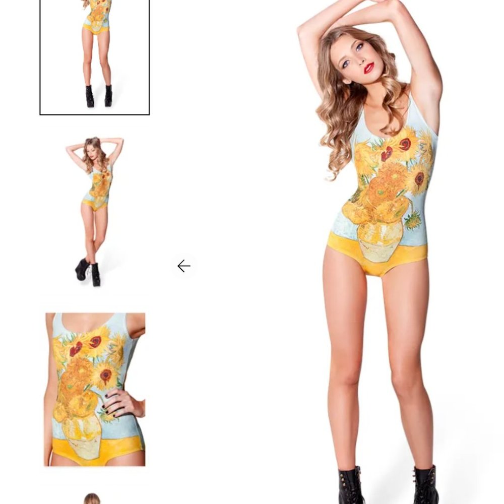 Blackmilk Sunflower Swimsuit (Van Gogh)